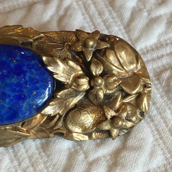 Victorian Lapis Pin Brooch. Real Antique Pin of 3… - image 4