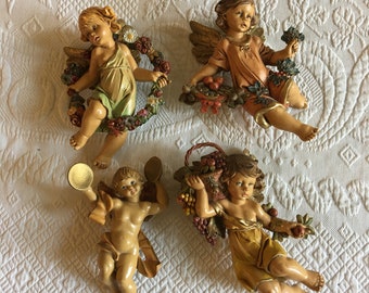 Vintage 1980s Elio Simonelli and Fontanini Italian Depose Figurine Cupid. Choose Your Cupid Angel Wall Hanging Figurine. Italian Figurine.