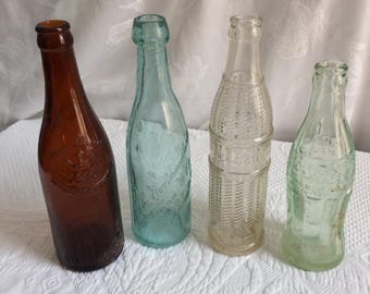 Vintage GLASS 64 Oz. Coke Coca Cola Bottle With Lid -green Tint