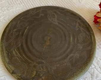 LOT DE 4 Anciennes Assiettes En Tole Emaillee - Lisere Bleu EUR 25,00