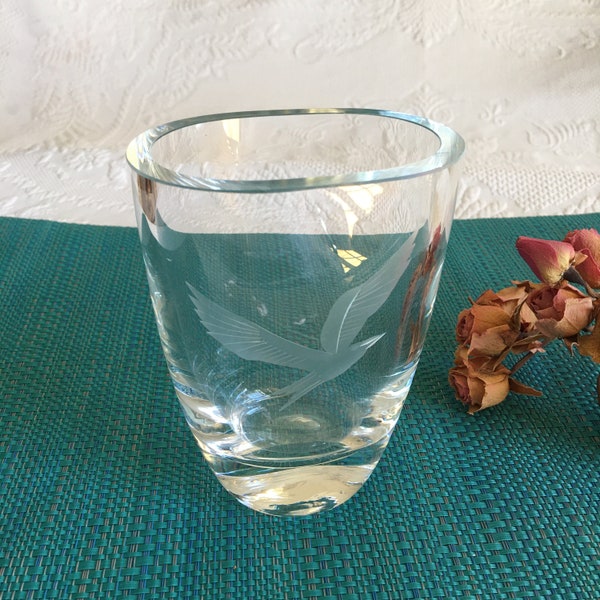 Etched Glass Vase Etsy