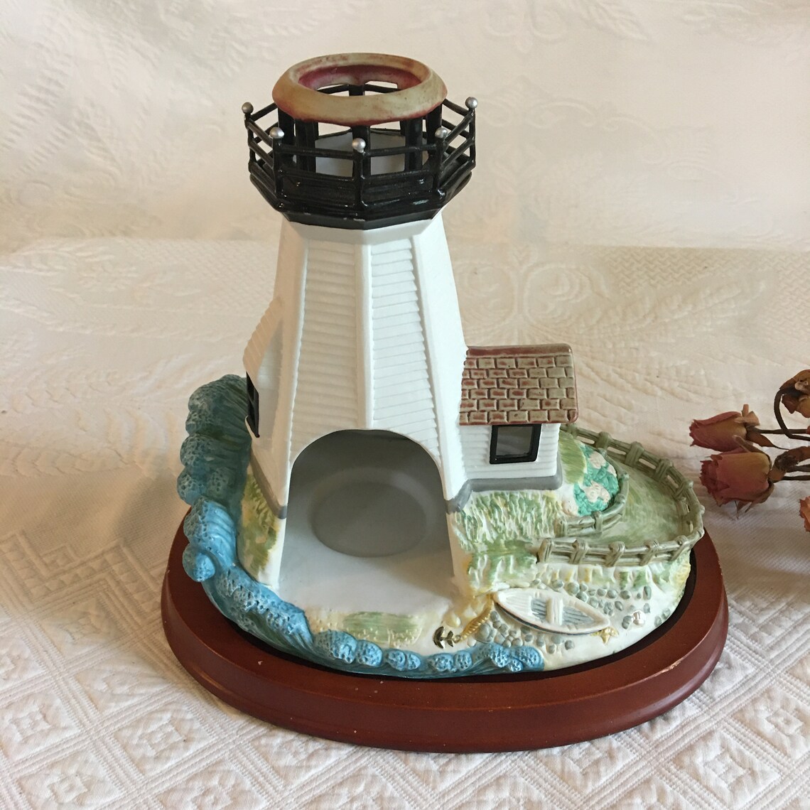 Vintage Plymouth Light Lighthouse Candle Holder by Partylite. Etsy