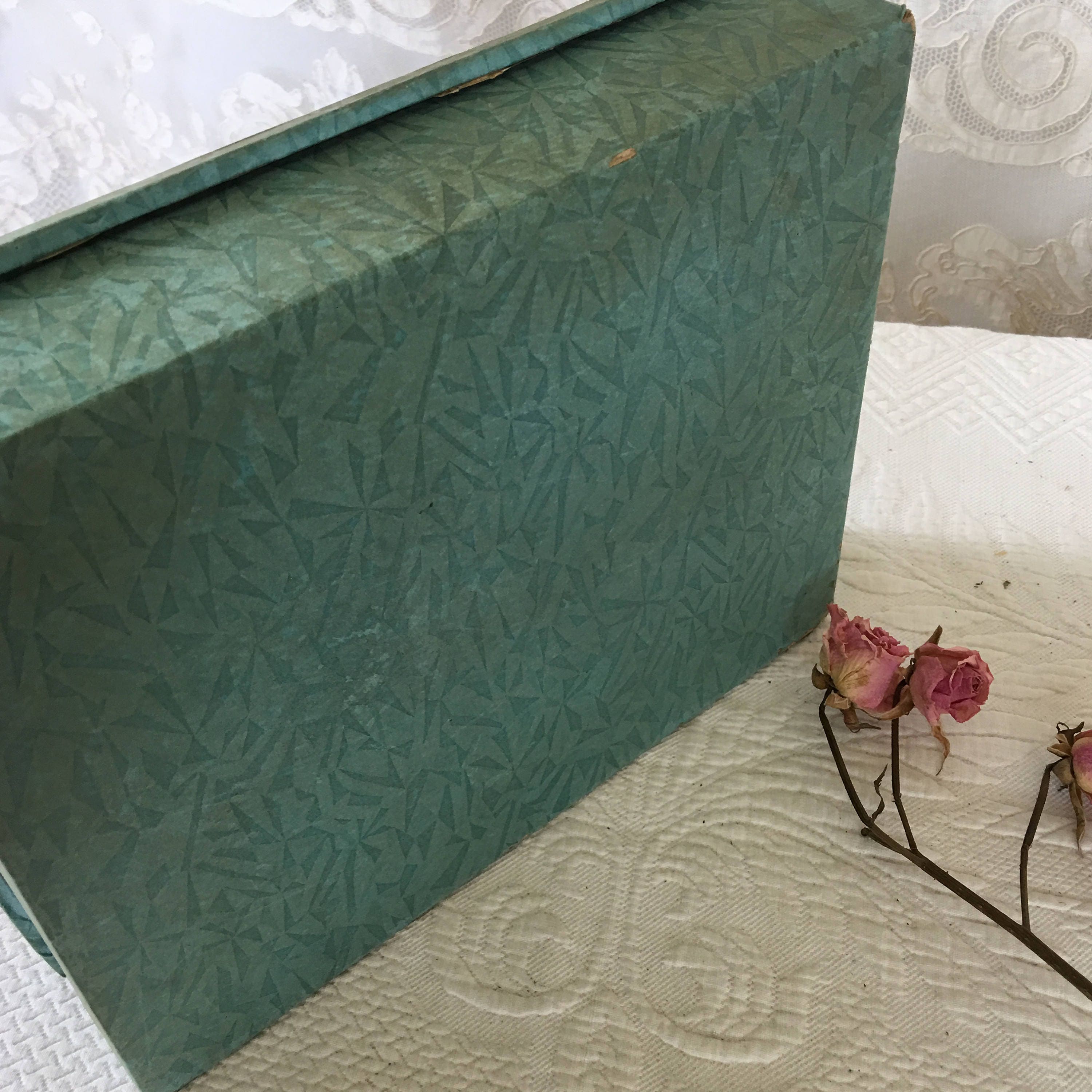 Vintage Dresser Jewelry Box With Full Lid Interior Mirror and Etsy