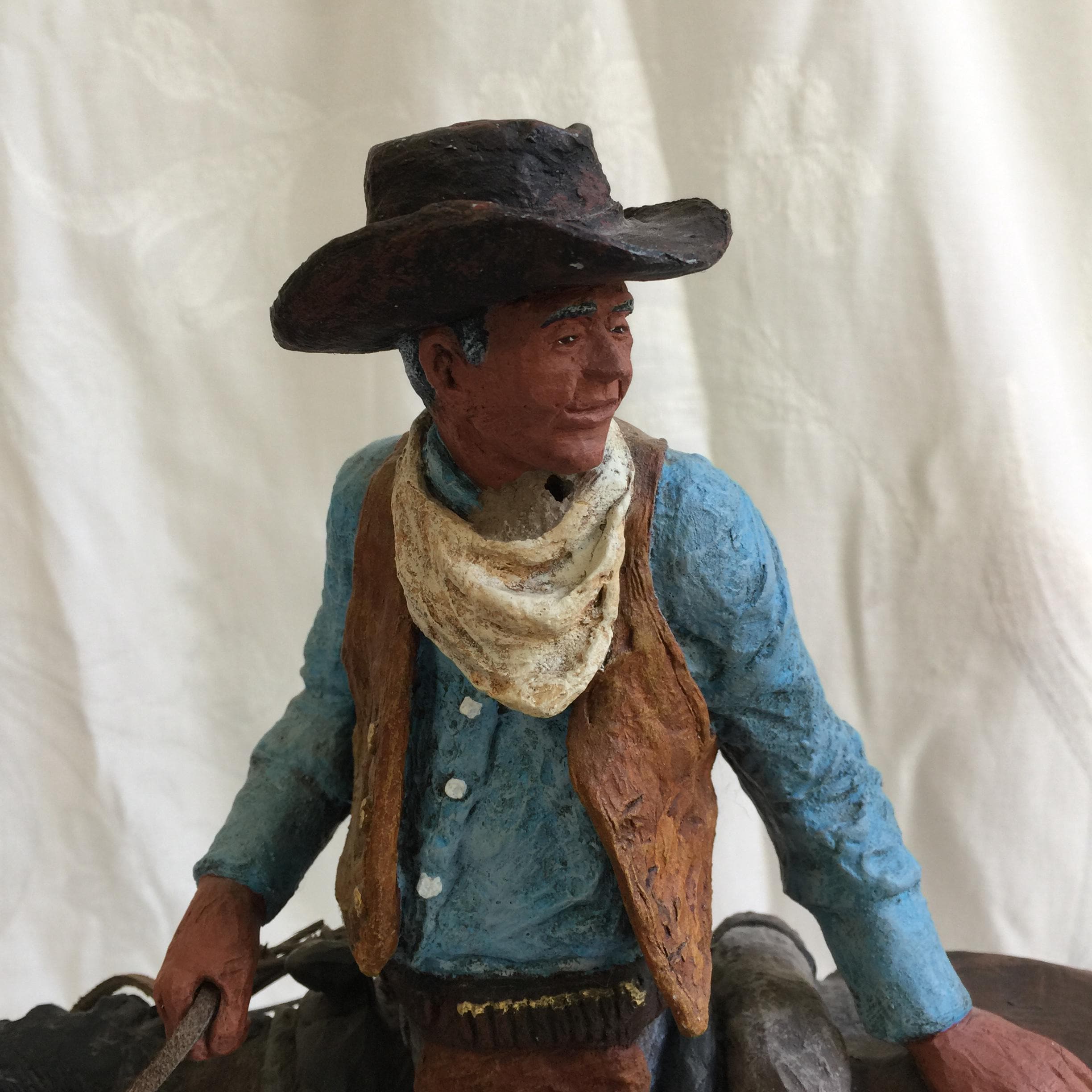 Figurine Ancienne Cow Boy DURSO En Composition - Époque Conquêtes Coloniales