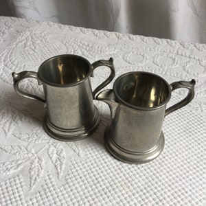 Vintage Colonial Pewter Cream and Sugar by Smyth. Made in England. Colonial Style Made by Craftsmen.