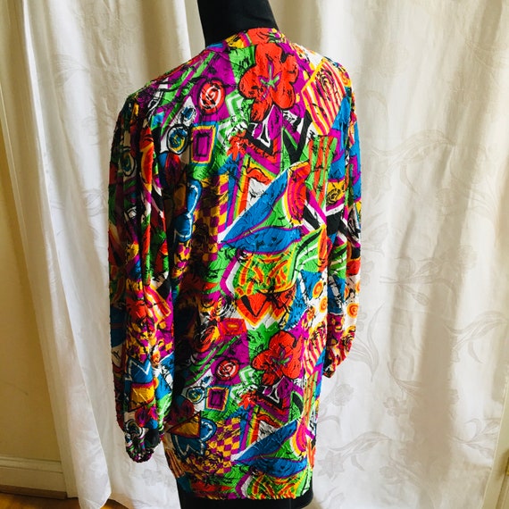 Vintage Diane Freis Original Silk Colorful Long F… - image 8