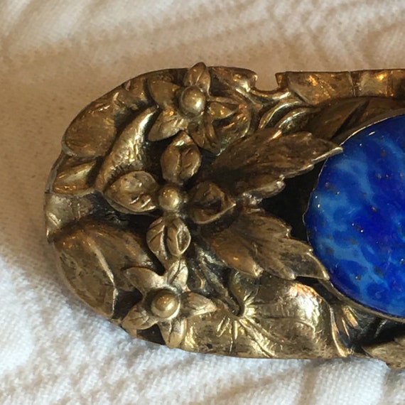 Victorian Lapis Pin Brooch. Real Antique Pin of 3… - image 3