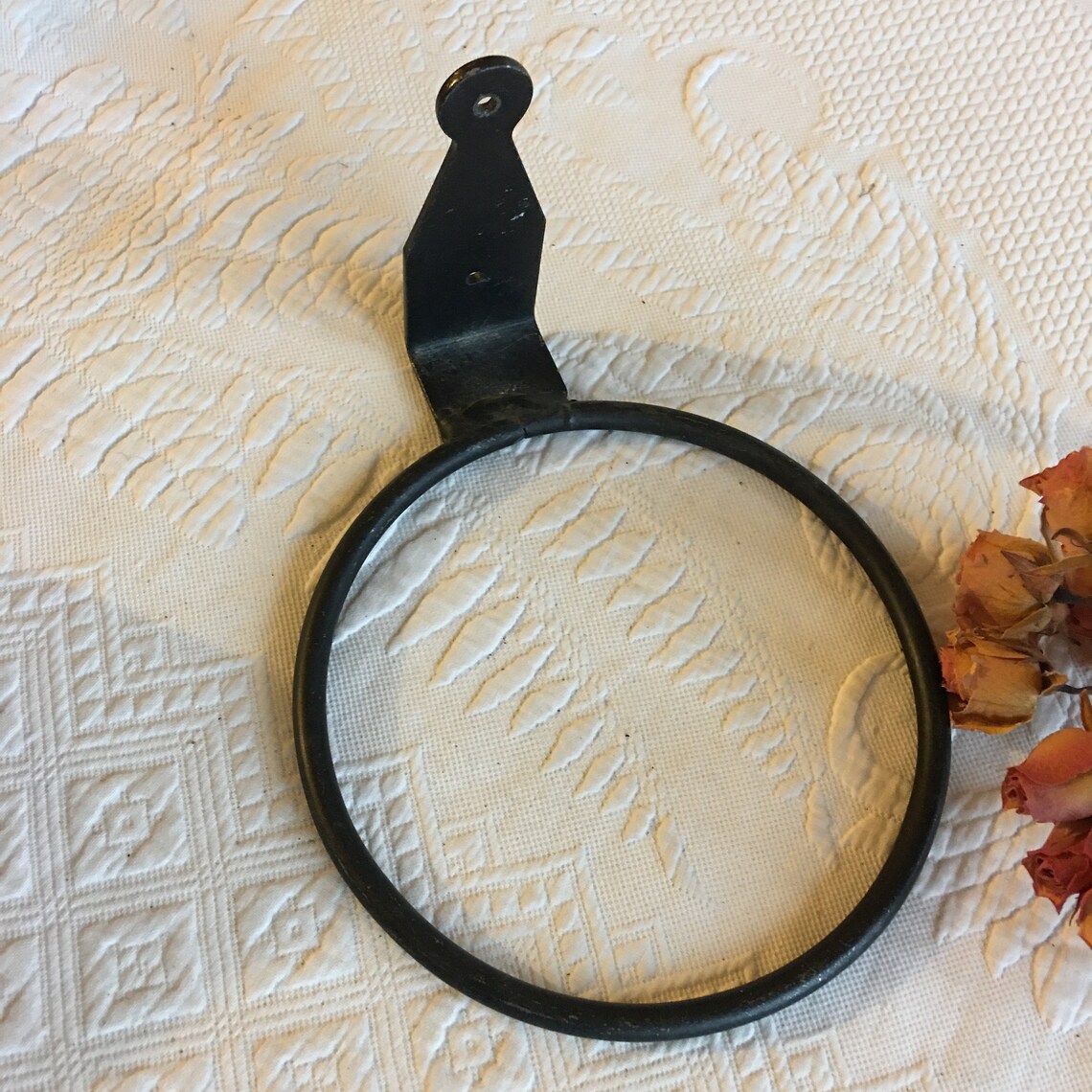 Wrought Iron Wall Flower Pot Hanger. Attach to Wall in Either Etsy