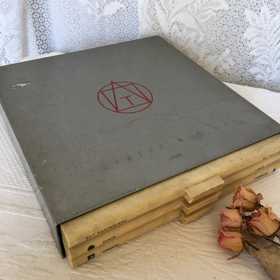 Vintage Metal Dentist X Ray Box Three Pull Out Drawers Flip Etsy