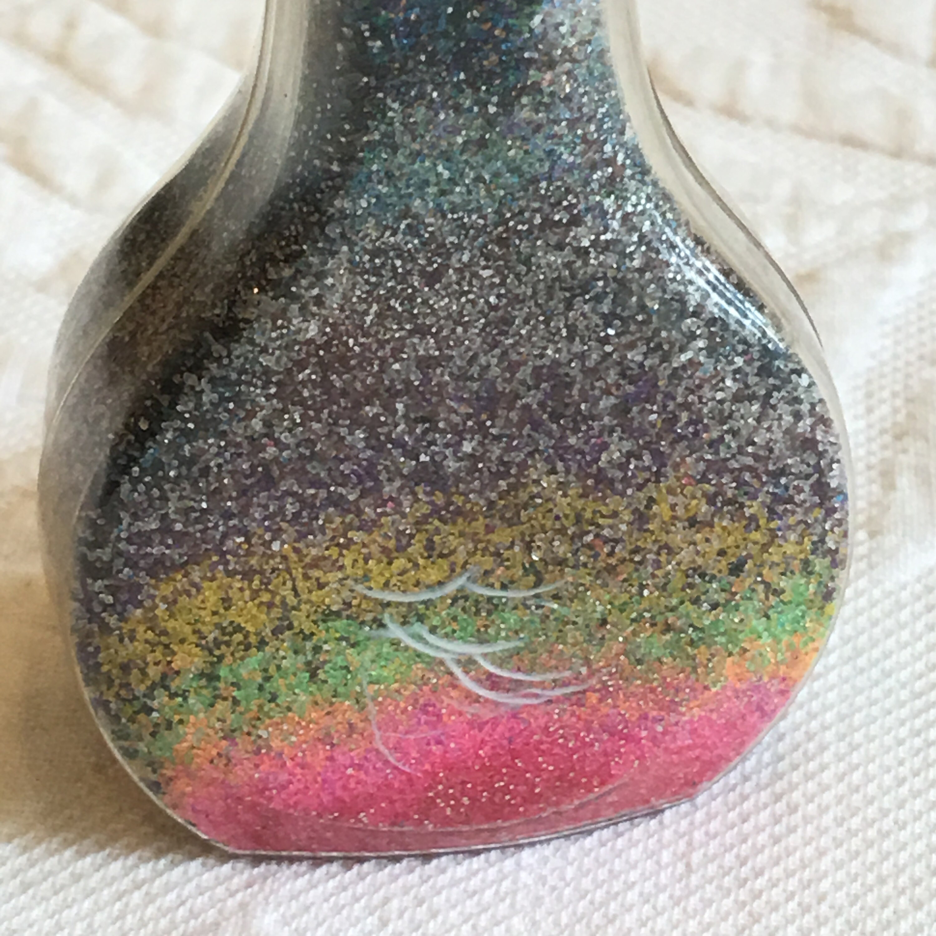Vintage Sand Art Bottle. Iridescent Glittering Sand in Multi Etsy UK
