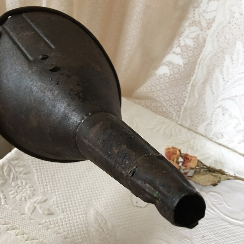 Vintage Large Cast Iron Oil Funnel. Fulvue Funnel With Sharp Etsy
