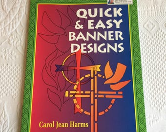 Vintage 1984 Luminescent Banner Designs by Marie E. Pierce-Ruhland Koehlinger. Great Church Banner Design Patterns.