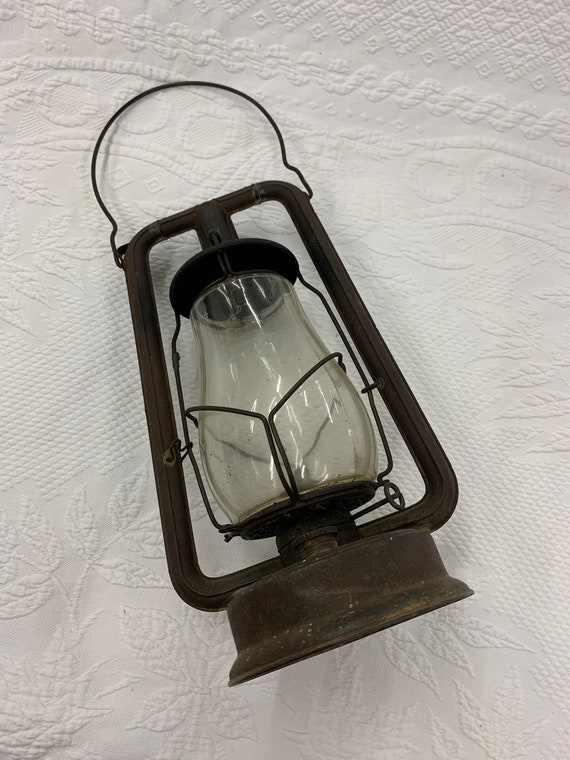 Antique Dietz Lantern With Fitzall Hurricane Shade. New York Antique Dietz Lantern With Fitzall Hurricane Shade. New York