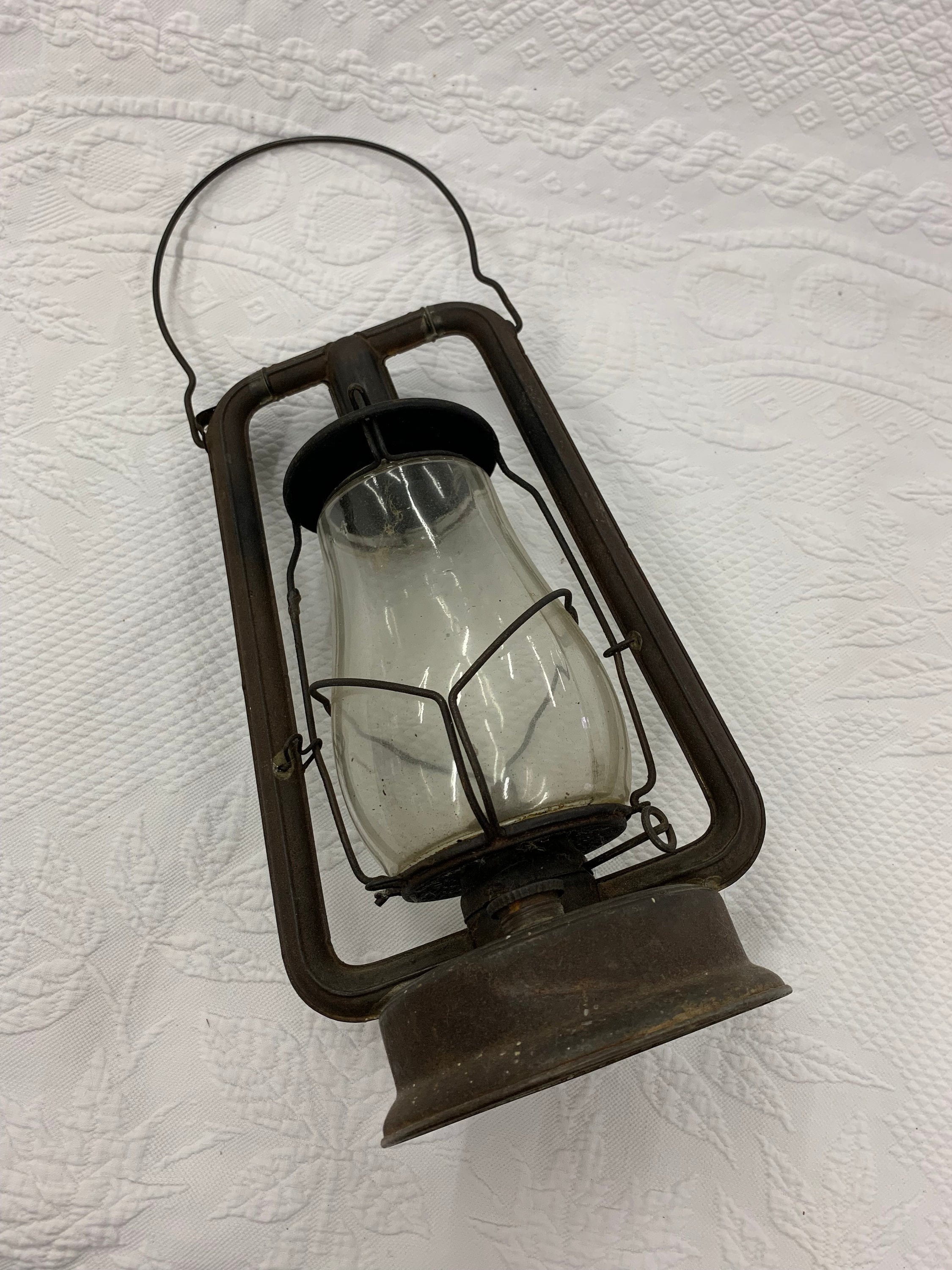 Antique Dietz Lantern With Fitzall Hurricane Shade. New York Antique Dietz Lantern With Fitzall Hurricane Shade. New York