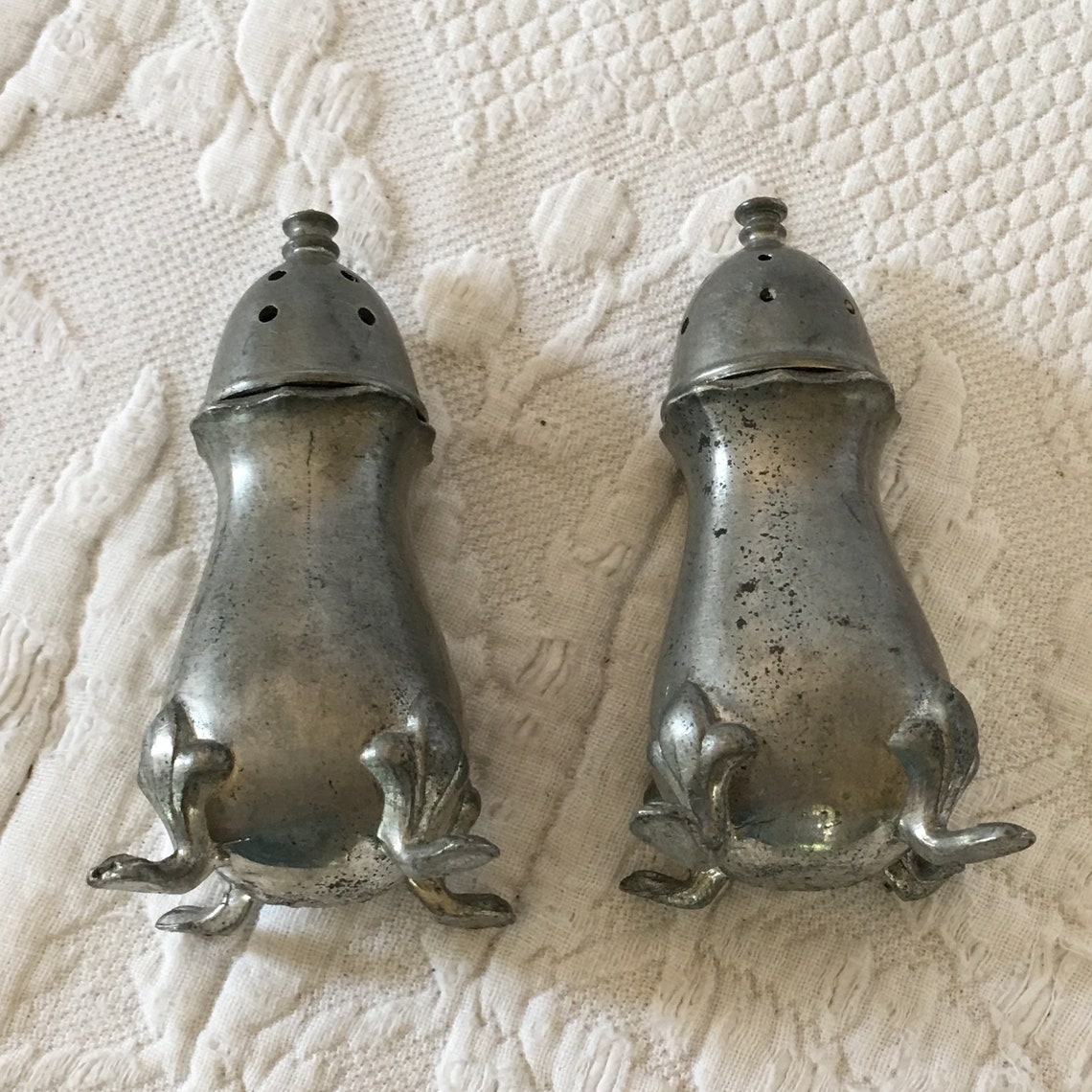 Vintage Pewter Salt and Pepper Shakers. N. S. C. 444 Pewter Etsy