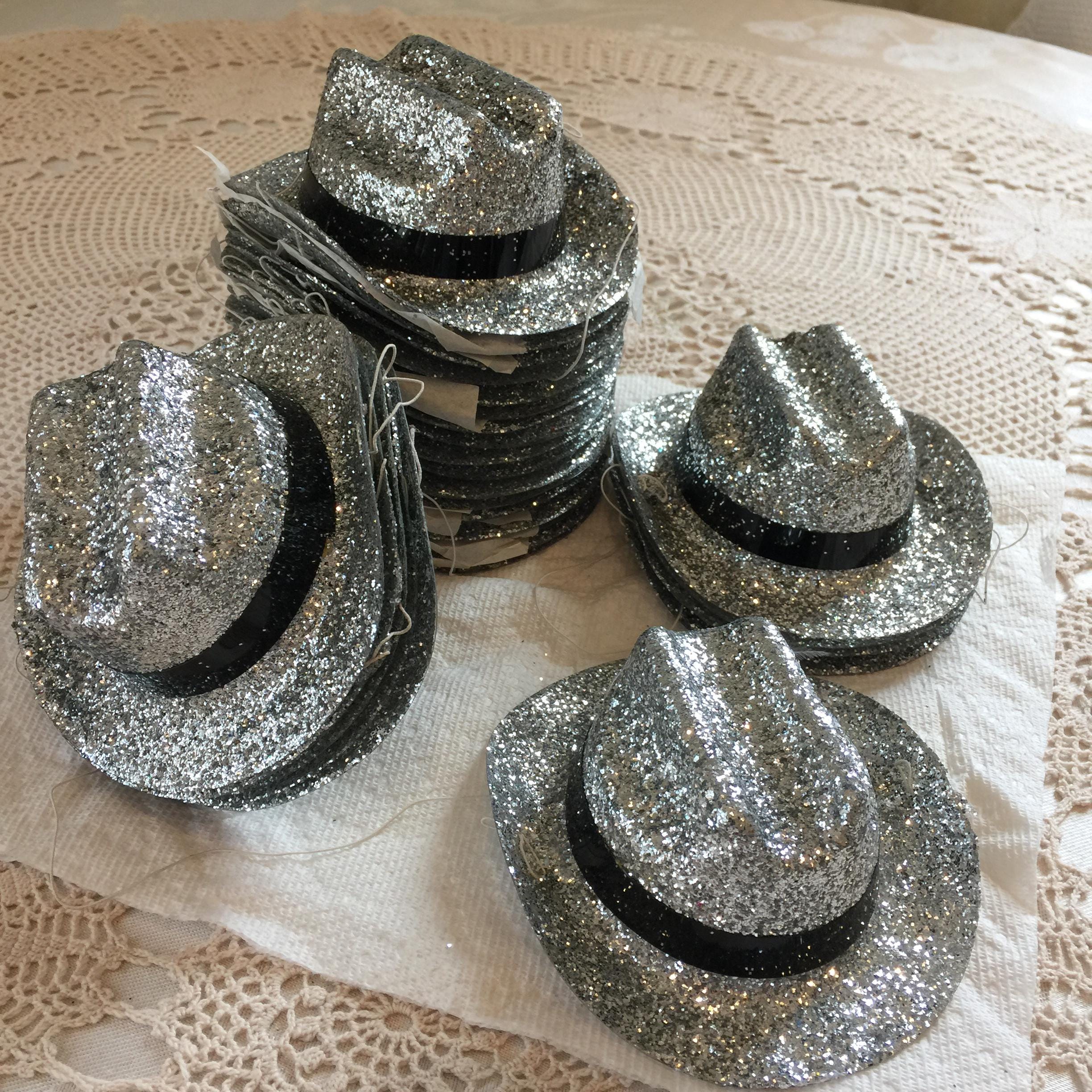 Gray‎ Sequined wide brim hat NWT Grey Fedora Earp Wide Brim Hat – Buy4LessTuxedo.com main image 2