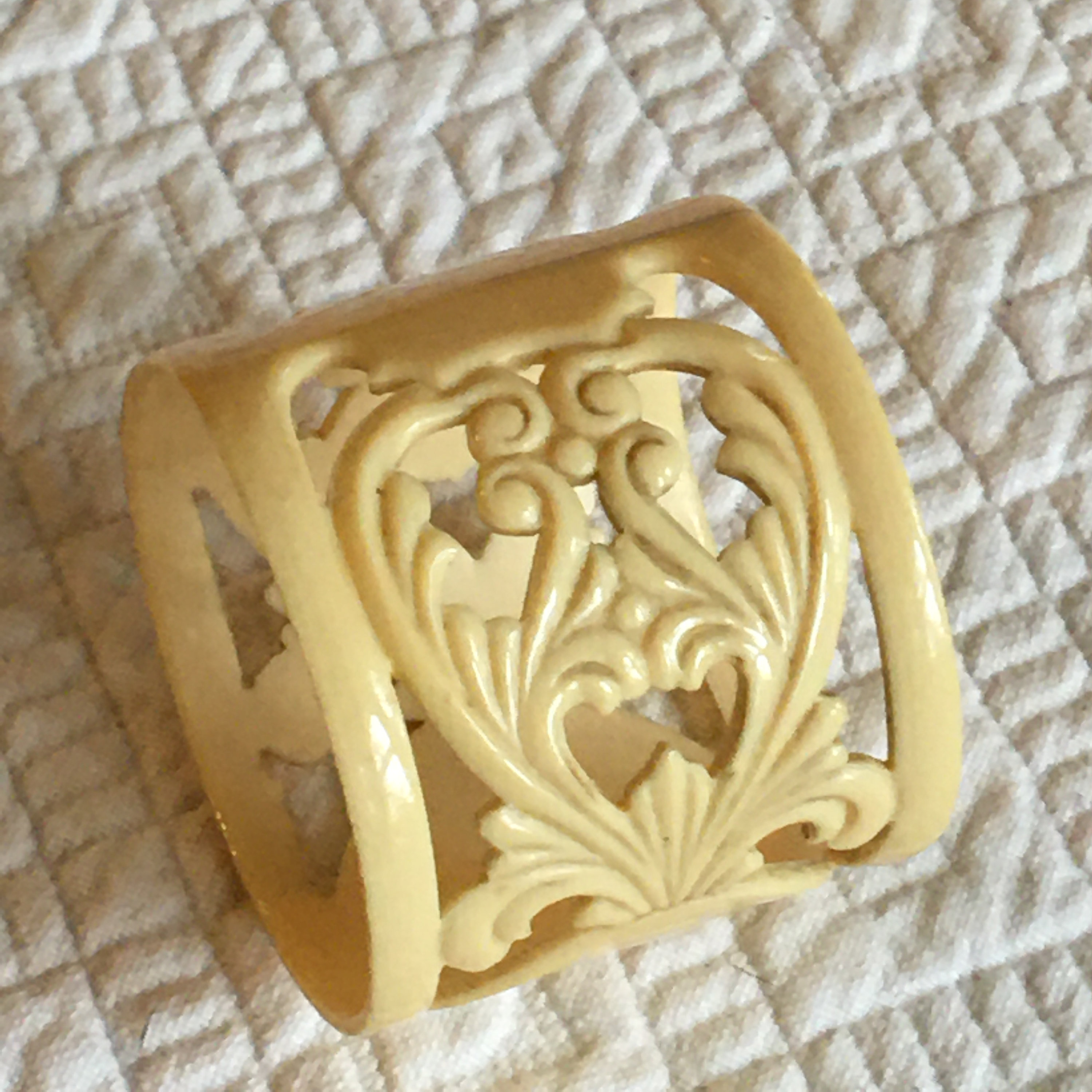 20s antique zebra pattern celluloid ring