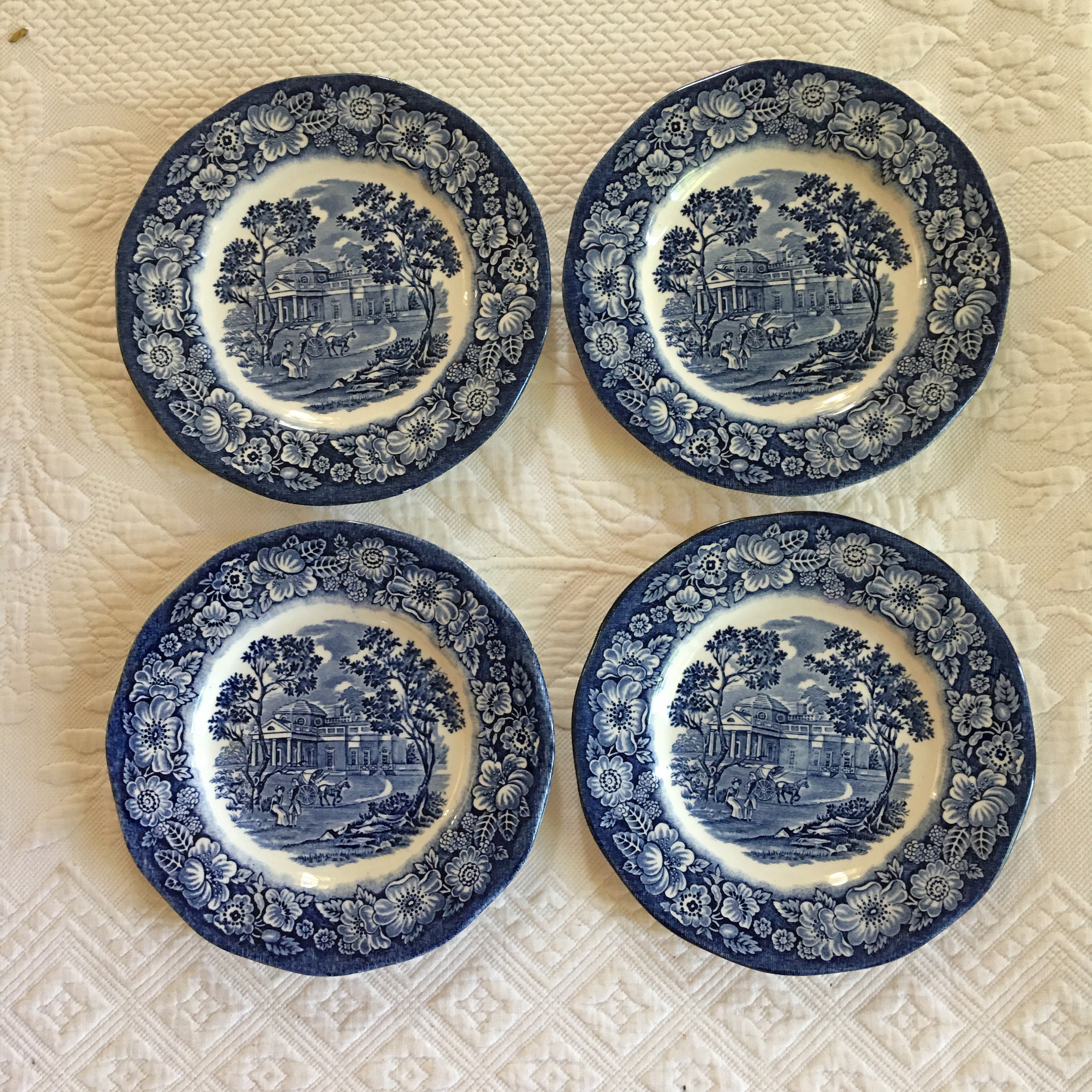 LIBERTY BLUE Englamd プレート Liberty blue plates - Etsy Polska