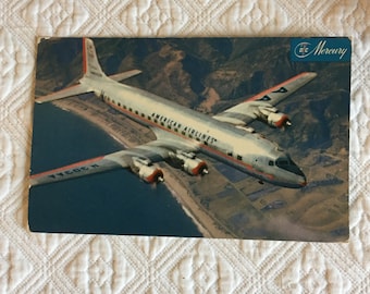 Vintage 1950s American Airlines DC7 Flagship Airlines Postcard. Two Slightly Different Angle Pictures. Choose Your Postcard Picture.