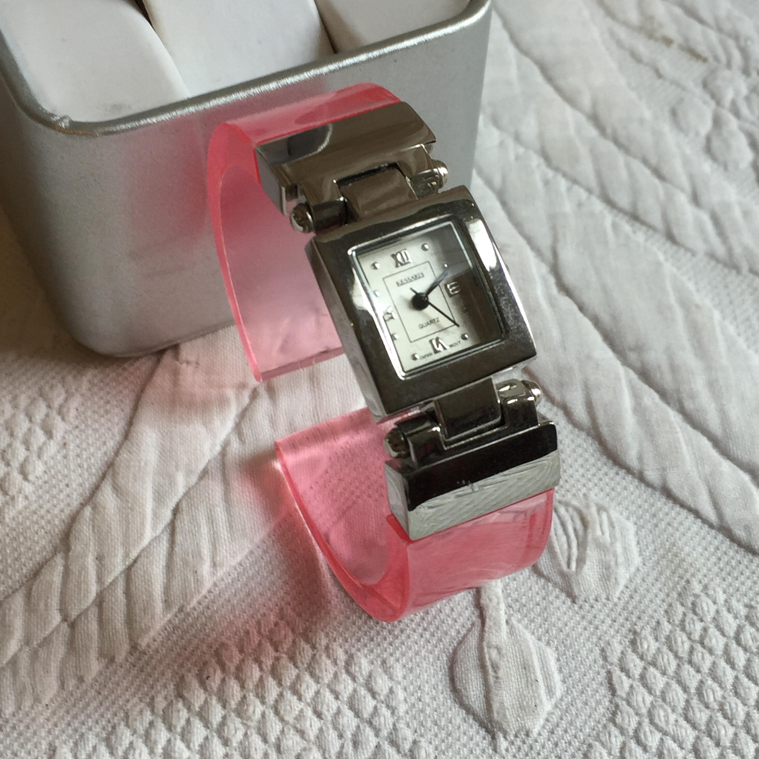 Stainless steel back watch face France