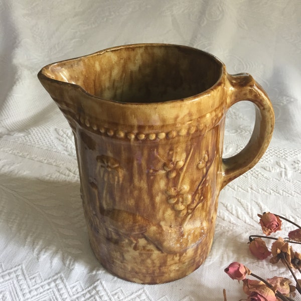 Yellow Ware Pitcher Etsy