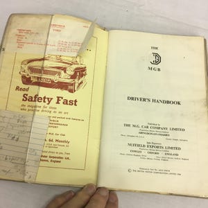 Vintage 1964 MGB Driver's Handbook, The M.G. Car Company Limited, Morris Motors Limited, Abingdon-on-Thames, England. British Motor Corp.