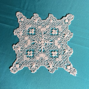Vintage Crocheted Colorful Round Doily or White Square Doily. Choose Your Doily. Centerpiece or Mat Doily.