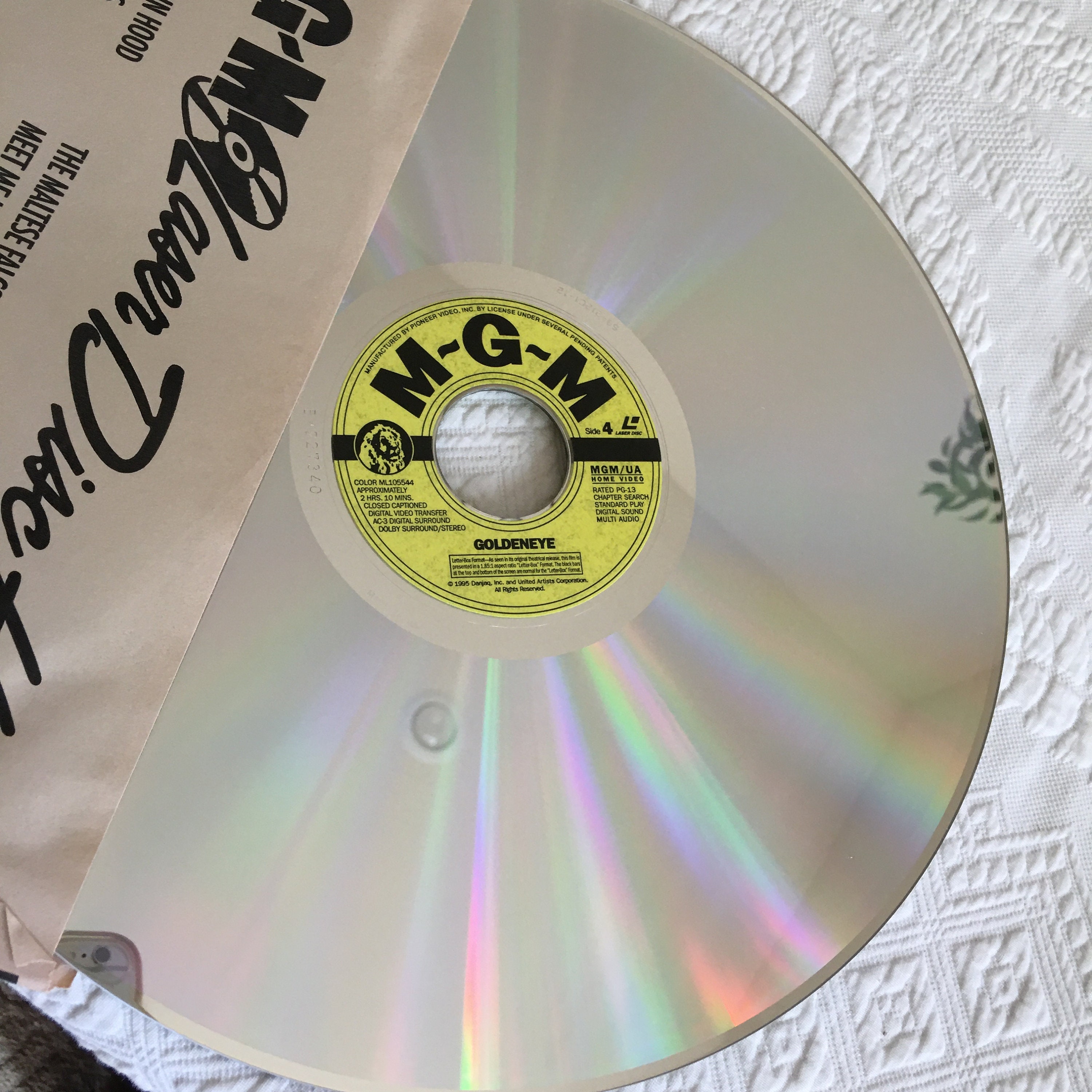 Vintage Laser Disc of 007 Golden Eye. Dolby Surround, Stereo
