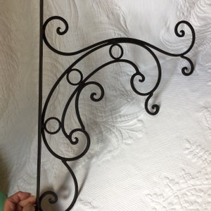 Vintage Wrought Iron Swirls and Curly Cues for Outdoor or Indoor Corner Decoration. Decorative House or Wall Decoration.