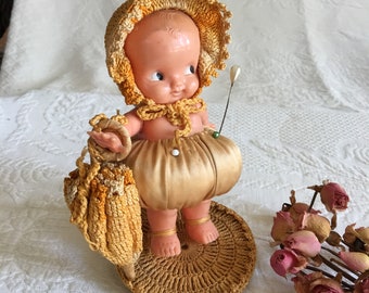 ピンクッションドール ギリシャ製ハンドメイドピン人形 1950年代