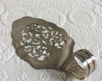 Vintage Cake Server Rand Marked EPNS Made in England Openwork Fancy Server for Wedding or Party. Curled Handle.