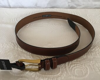 Vintage Ritz Womans Beige Snakeskin Belt With Shiny Gold  display picture 1