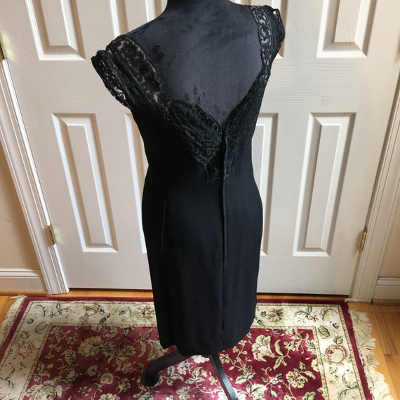 Vintage Philip Hulitar Black Dress. Black Crepe, … - image 2
