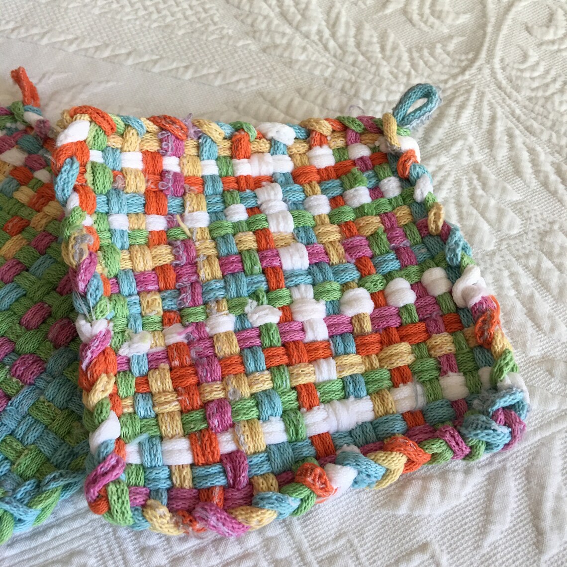 Vintage 5 Pot Holders From 1960s Pot Holder Maker Loom Frame. Etsy