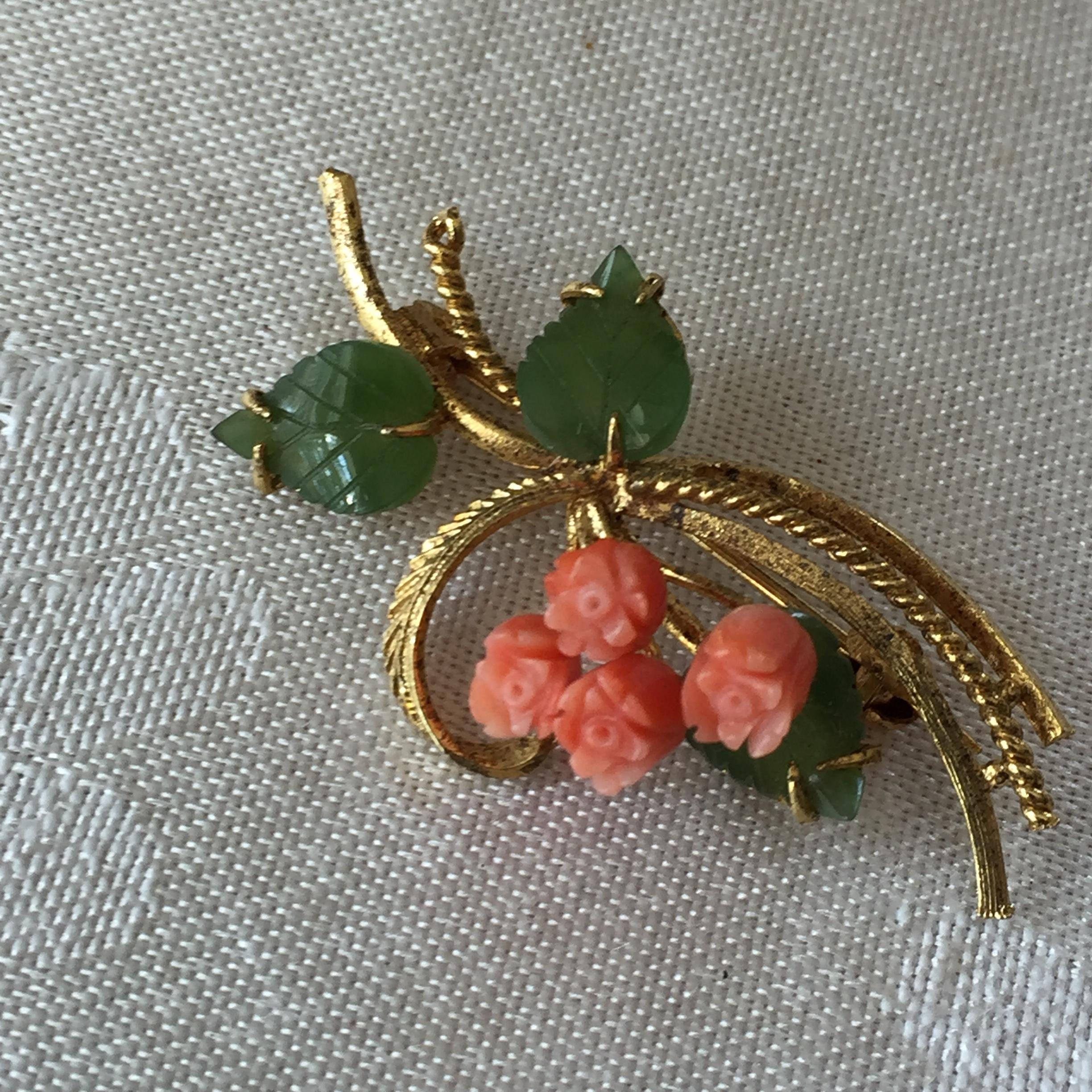 Collana Di Corallo E Perle, Chiusura In Oro 18