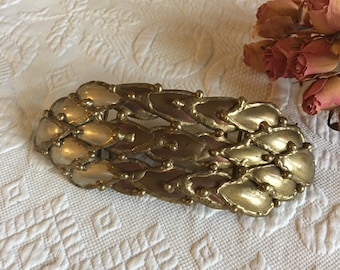 Vintage Belt Buckle. Copper, Brass and Silver Soldered Together With Brass for this Charming Belt Buckle.