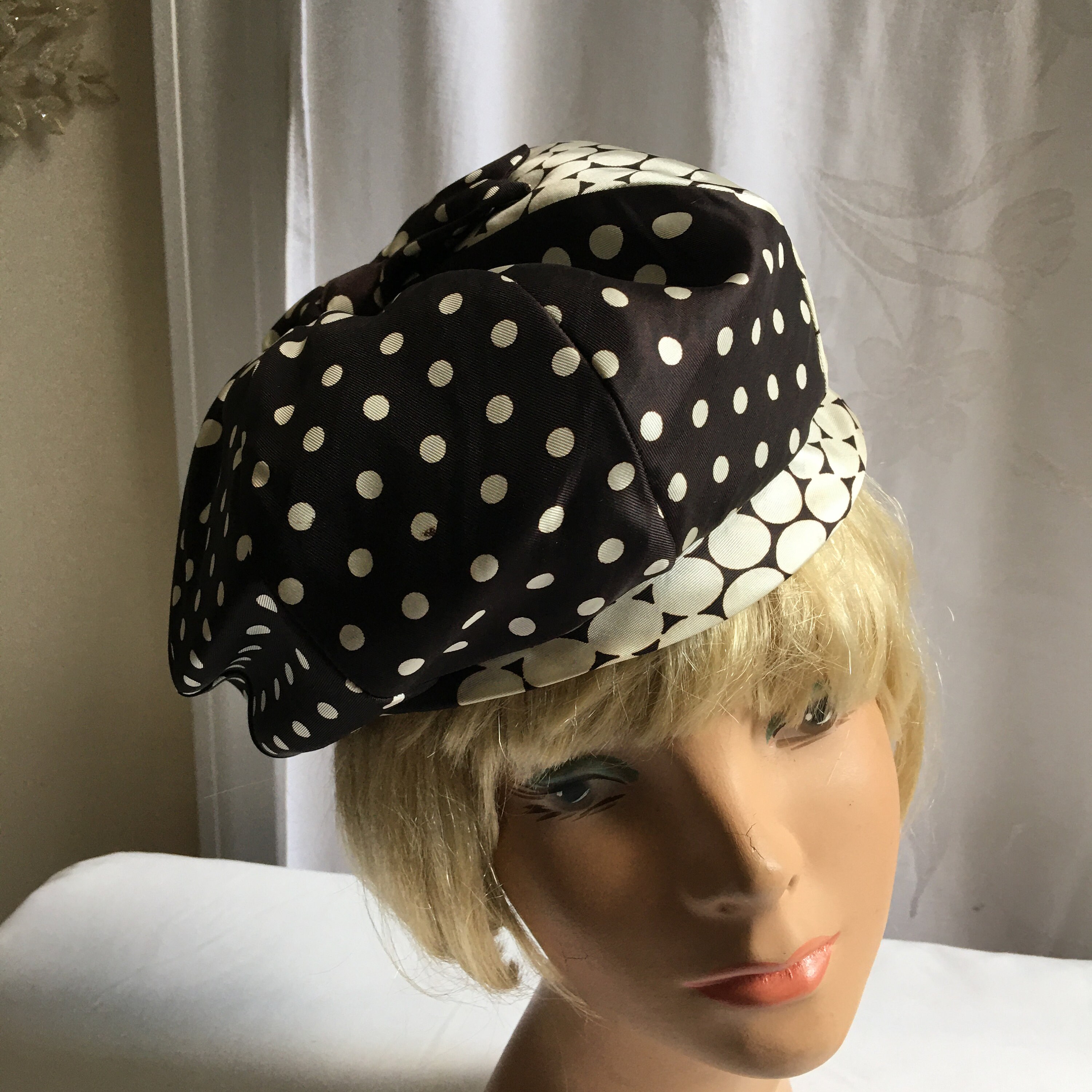 Betmar Black Sheer Polka Dot Hat with Bow Betmar Valentina Derby Hat| Roxann main image 4