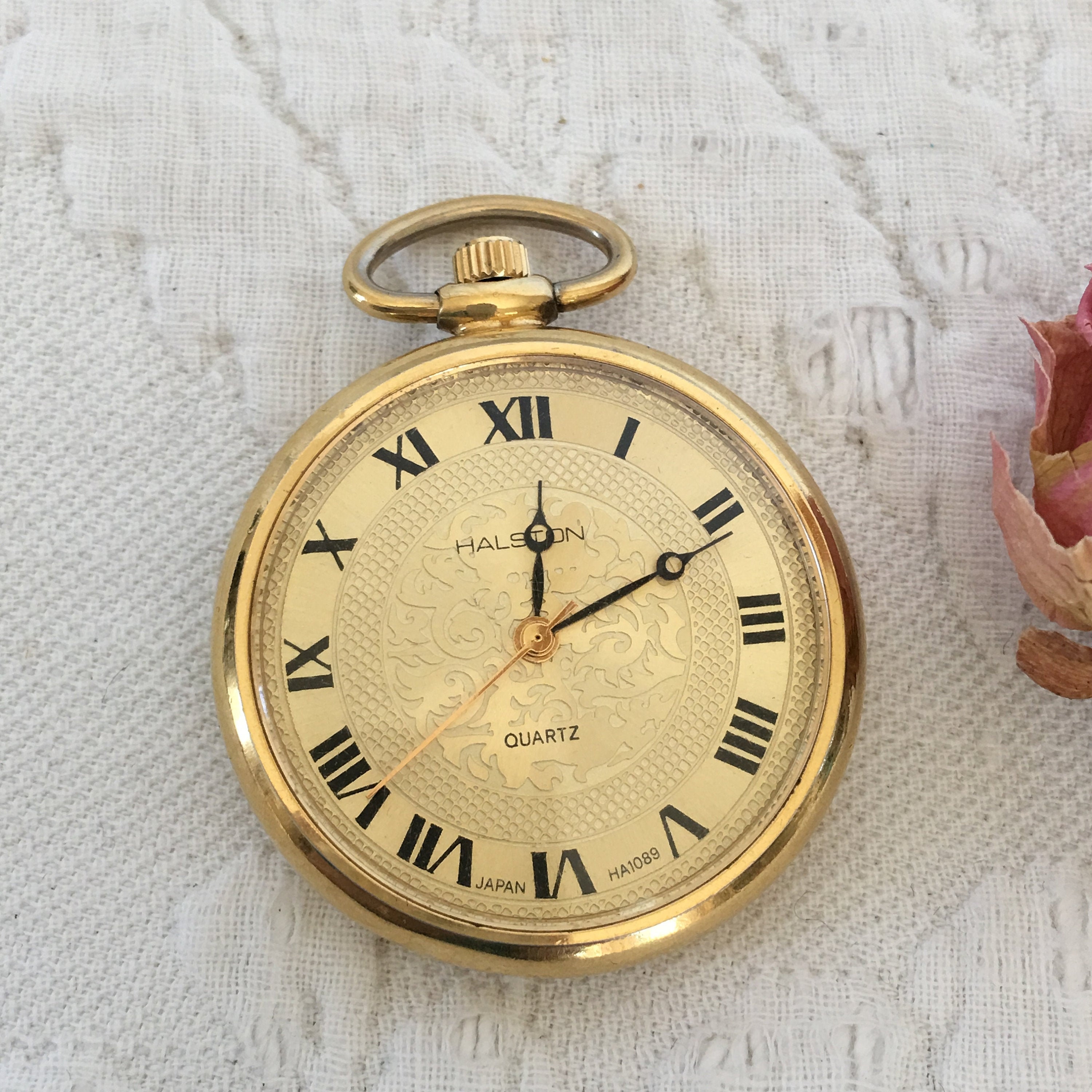 Vintage Halston Ladies Pocket Watch 