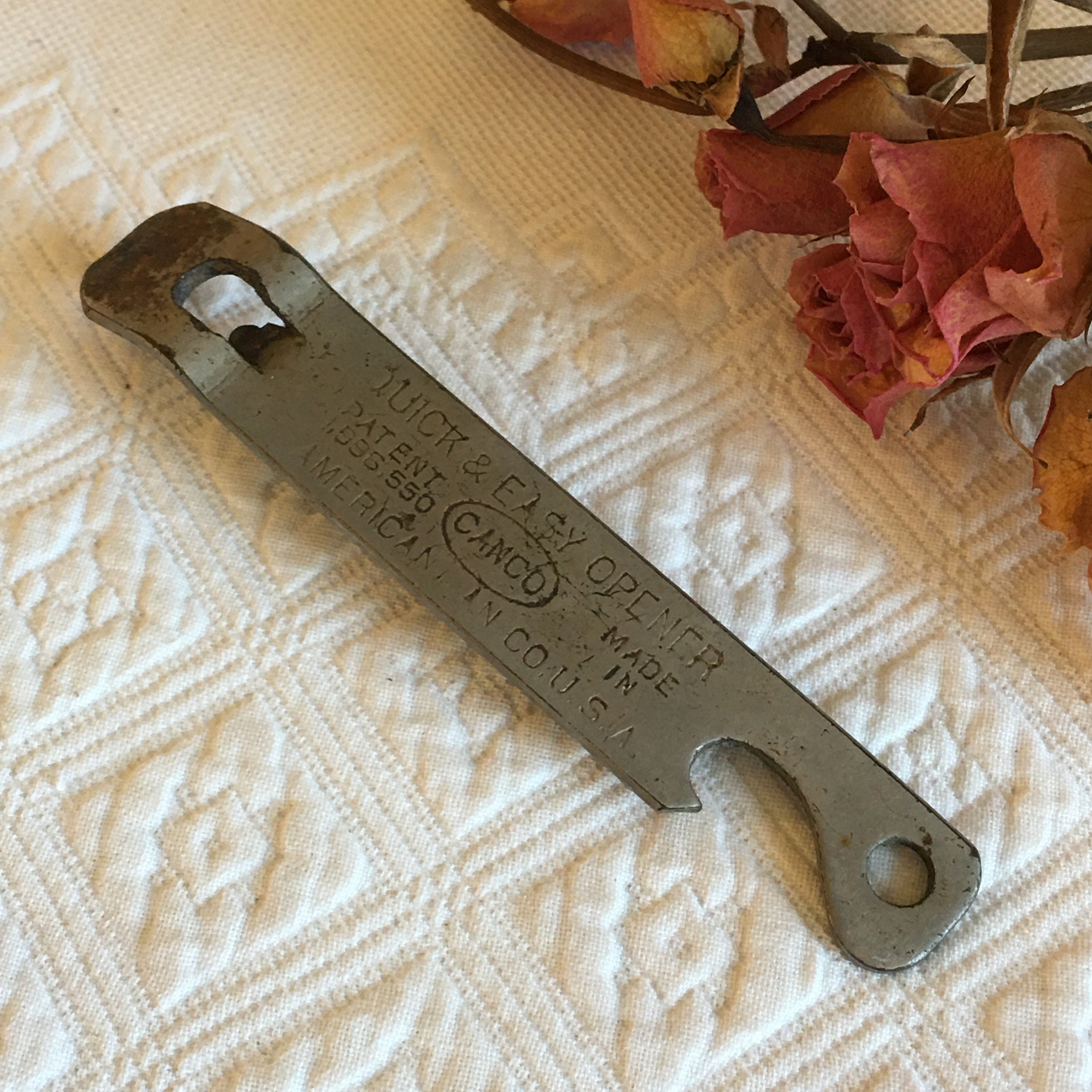 Vintage Quick & Easy Bottle Can Opener Canco American Can Co. USA 