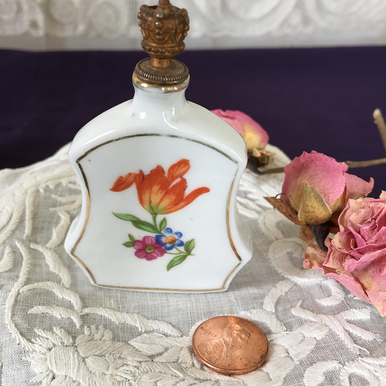 Vintage Perfume Bottle From Germany. White Floral Perfume Etsy