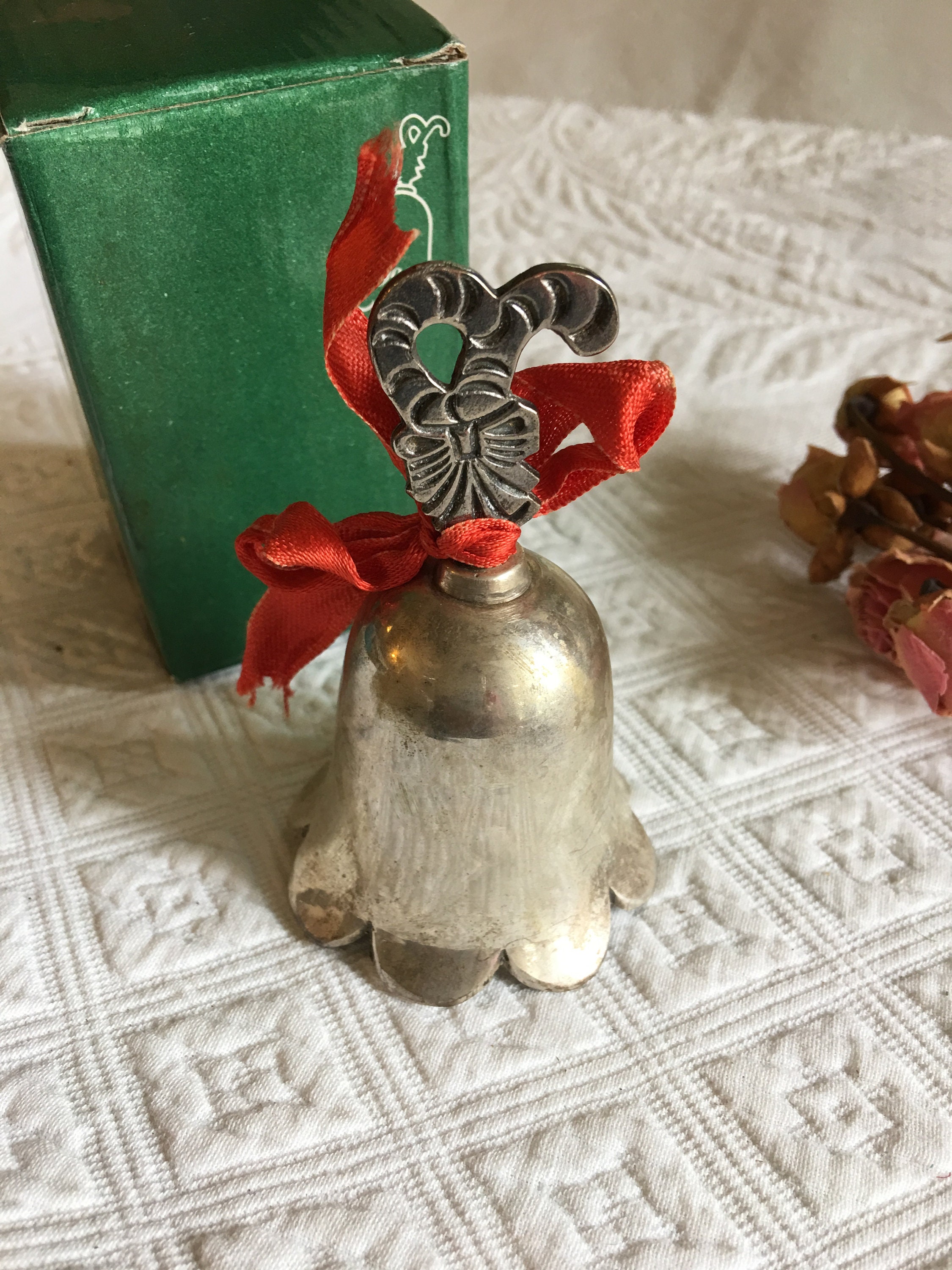 Vintage 1981 Reed & Barton Silver Plate Bell. Christmas Bell. or