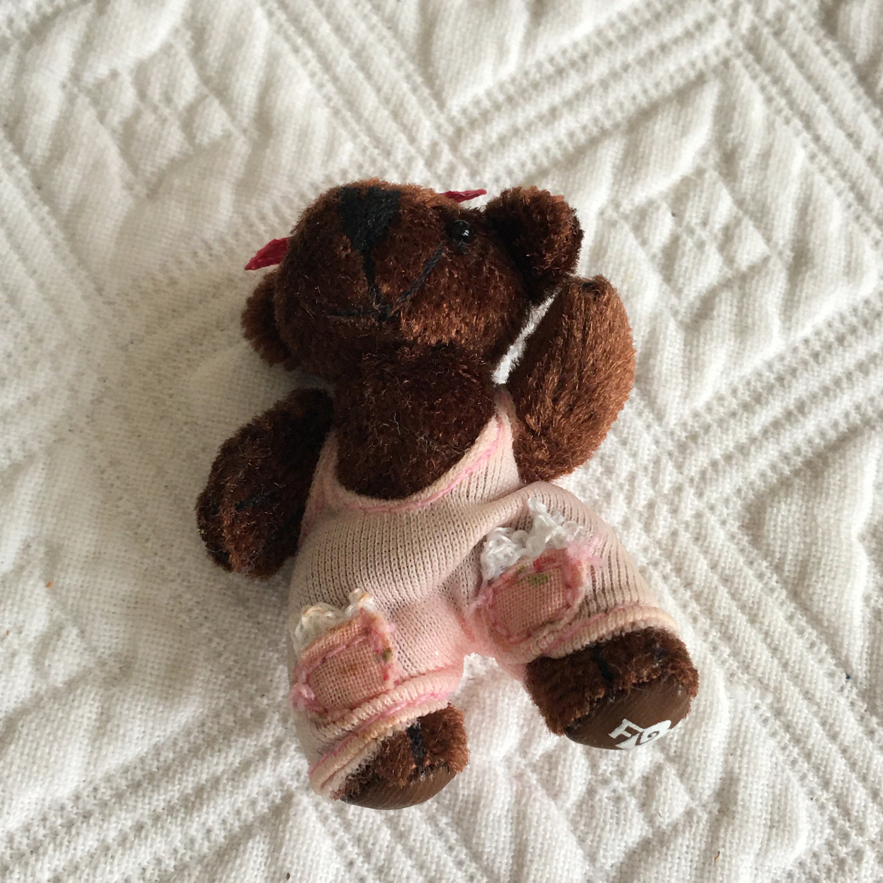 Vintage Mini Bear on Trike. Miniature Teddy Bear & Little