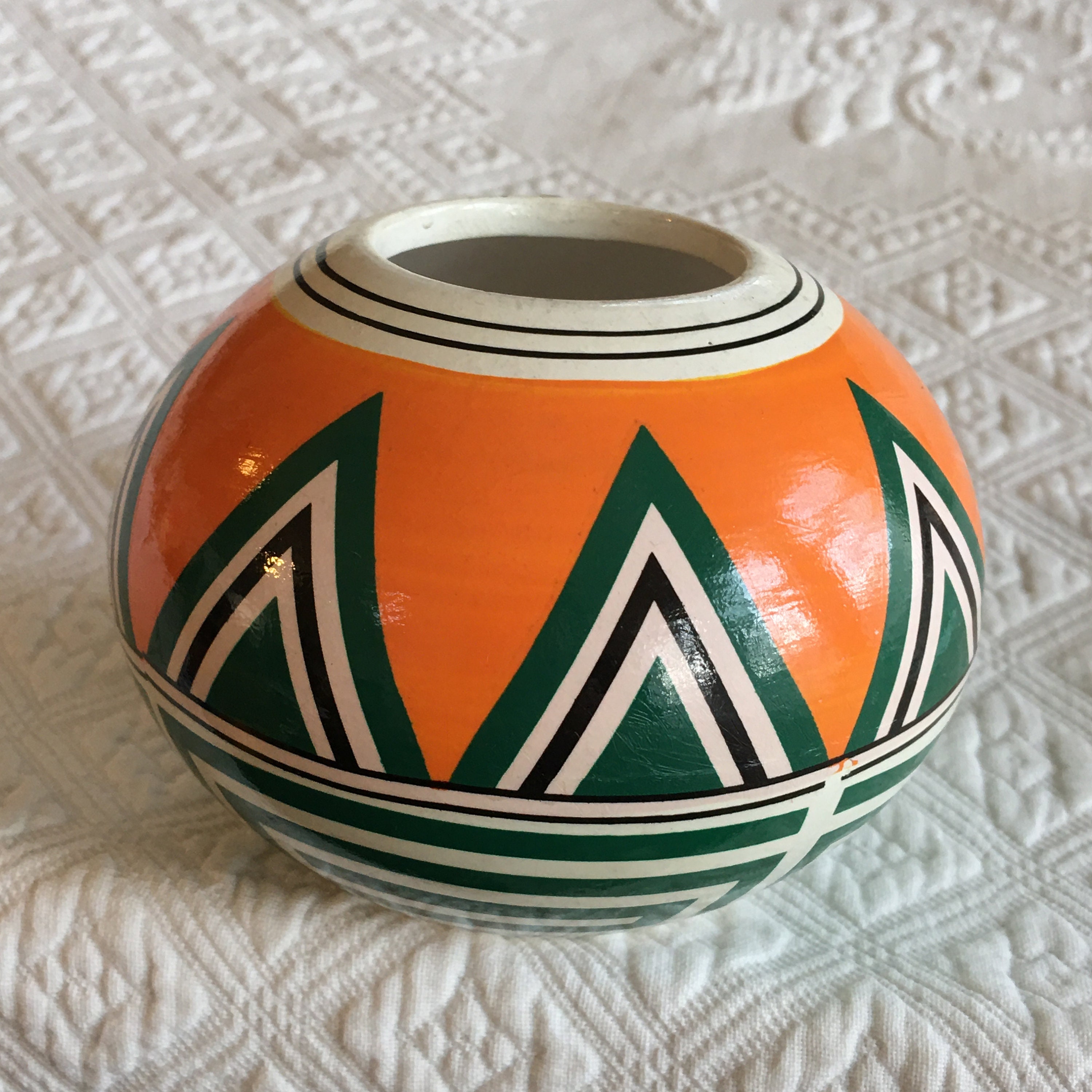 Vintage Clay Pot in Native American Style. Use for Small Plant Etsy