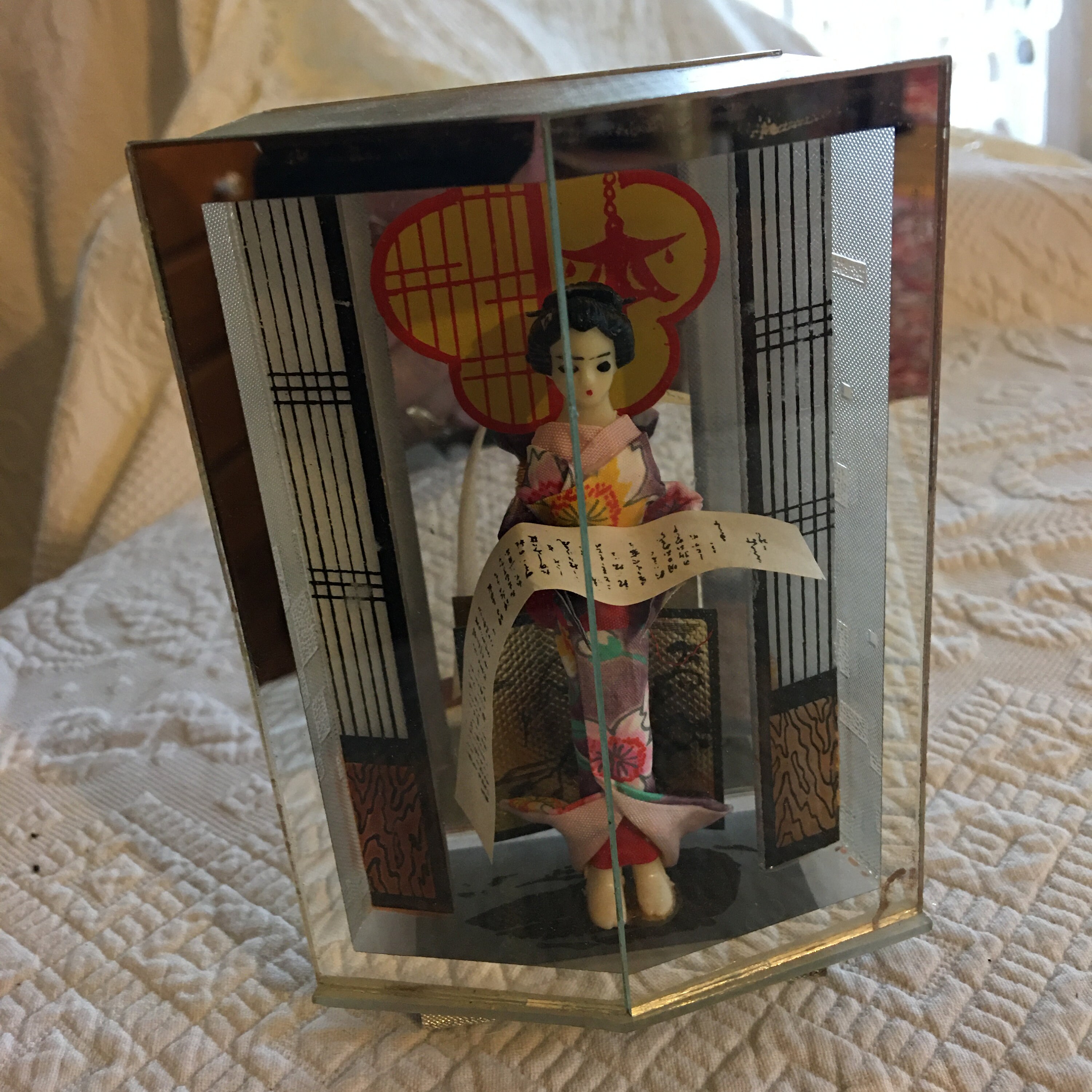 * vintage doll ୨୧ * 陶器製 愛らしい 女の子の フィギュア Vintage Japanese Ichimatsu Girl Doll with Silk Kimono, 11 1