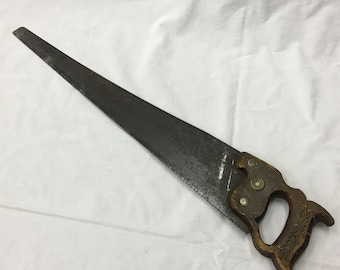 Vintage SANDVIK Tradition 277 Hand Saw 7T 8P 26” W/ Wood Dragon