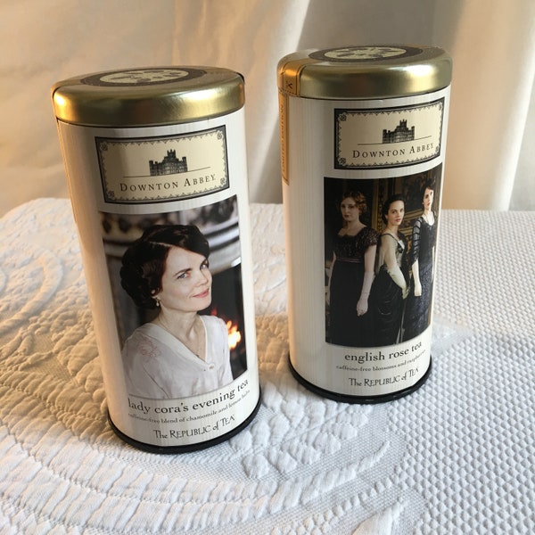 Vintage Downton Abbey Tea, The Republic of Tea. Choose English Rose Tea or Lady Cora's Evening Tea. Use Tea or Display Container.