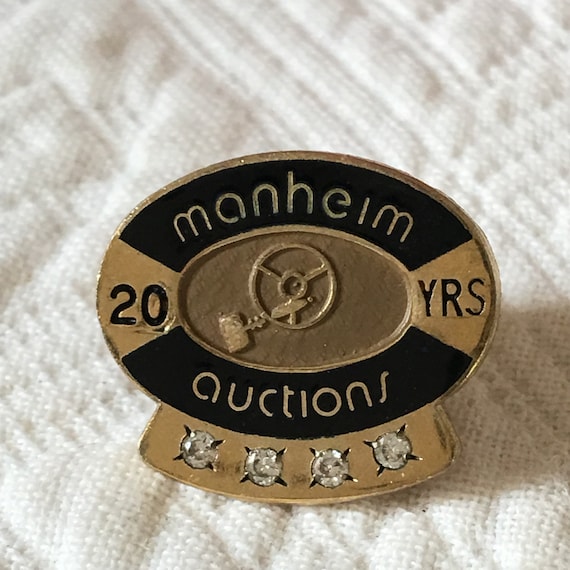 Vintage Manheim Auctions 20 Years Pin. 4 Diamond … - image 1