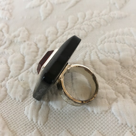 Vintage Ring, Modern Art Deco Style Ring. Square … - image 2