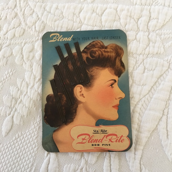 Vintage Sta Rite Blend Rite Bob Pins From 1940s No Shine No Etsy