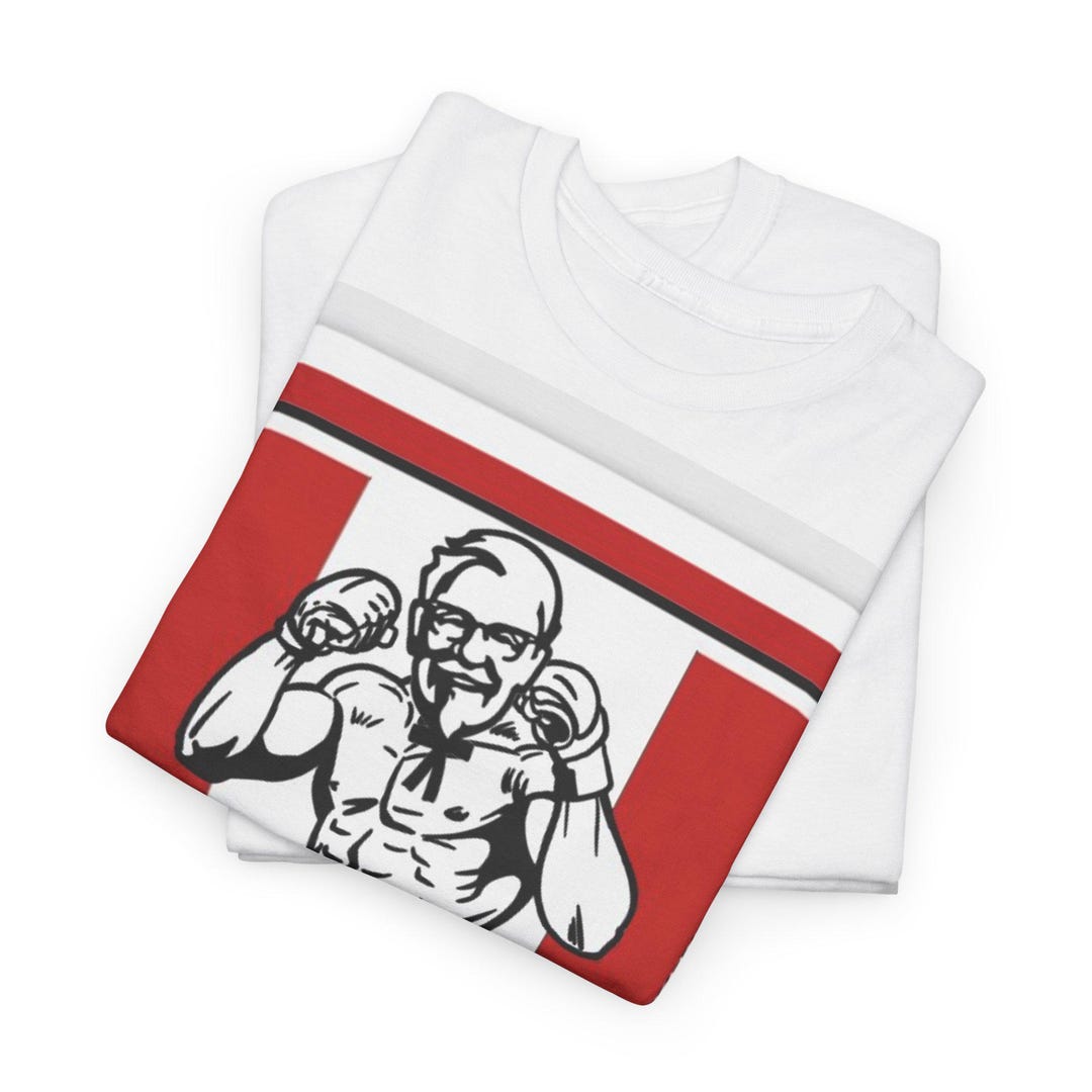 KFC Muscle Colonel T-shirt | Fast Food Parody Tee, Retro Logo Style - Etsy